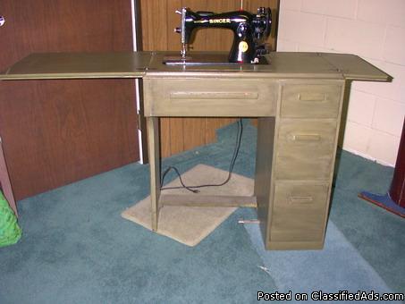 1950 Antique--Singer sewing machine-model number AK283643 - Price: $200.00