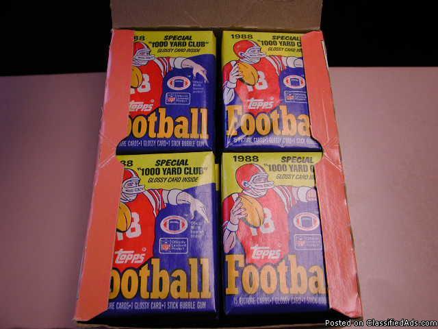 1988 TOPPS FOOTBALL CARD WAX BOX 36 PACKS MINT UNOPENED - Price: $25.00