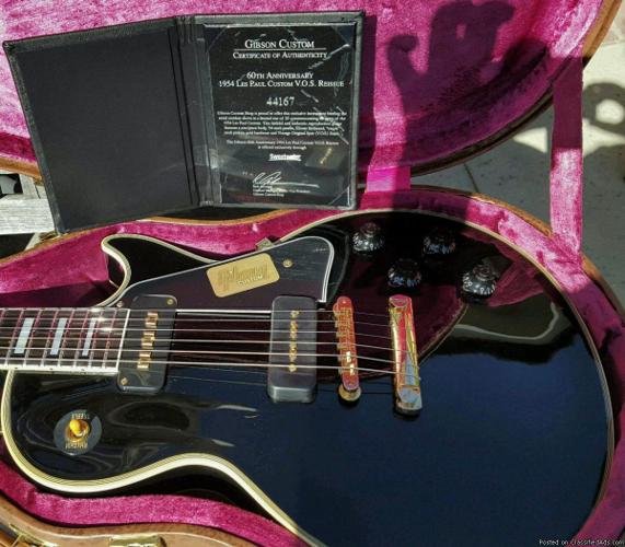 60th Anniversary Gibson 1954 Les Paul Custom Reissue V.O.S Ebony E-Gitar