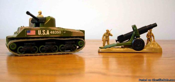7 Die Cast Military Toys - Price: 30