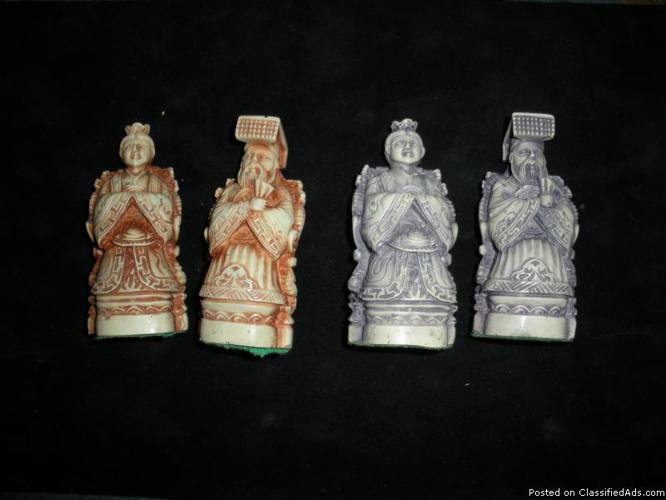 Antique Chinese Ivory Chess Set