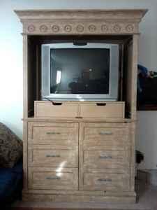 Armoire / TV Cabinet / Dresser: Hardwood, Custom-Built - 2 Available - Price: 125