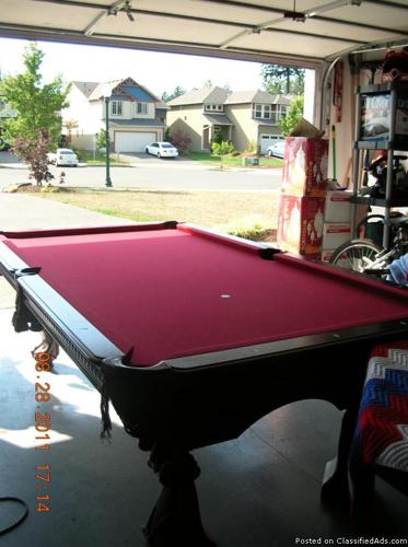 Billiards Pool Table - Price: $2000.00