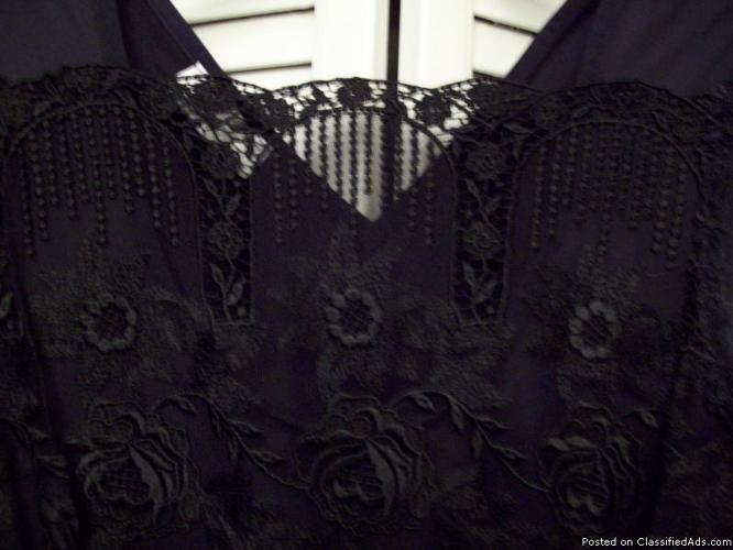 Black Floral Lace Body Suit by Flora Nikrooz-Made in the USA - Size M - Price: $15.00