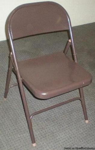 Brown Metal Folding Chairs - Price: 8
