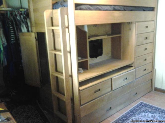 bunk bed desk combo - Price: $200.00