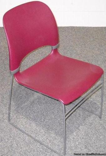 Burgandy Stacking Chairs - Price: 25