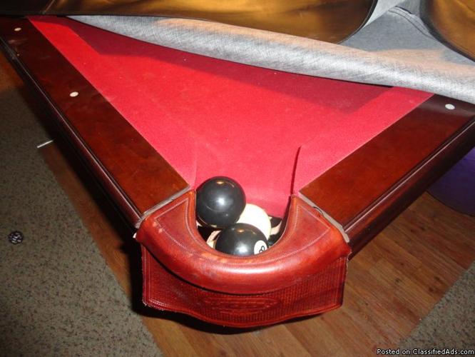 Complete Man Cave-Pool Table-Balls-Pool Sticks-Light-Table w/ Chairs - Price: 3000.00