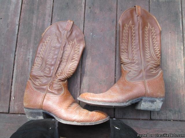 cOWbOY bOOTS: 12-w, eXTRA-tALL, 'tERRIFIC-cONDITION, lINED! ...dETAILS: sTEVE / 650/747-0266