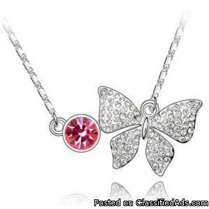 Crystal Butterfly necklace