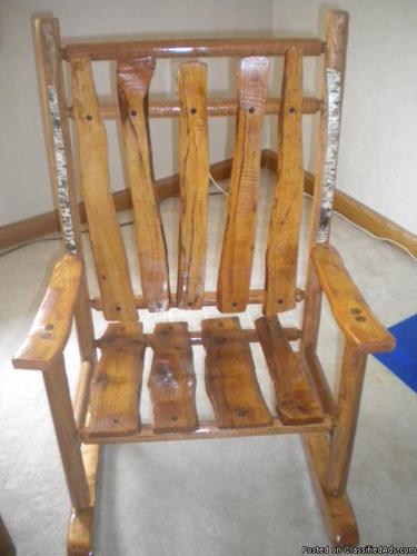 Custom Made Child's Log Rocking Chair - Price: $100.00