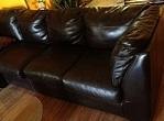 Dark Brown Leather Couch - Price: $ 450