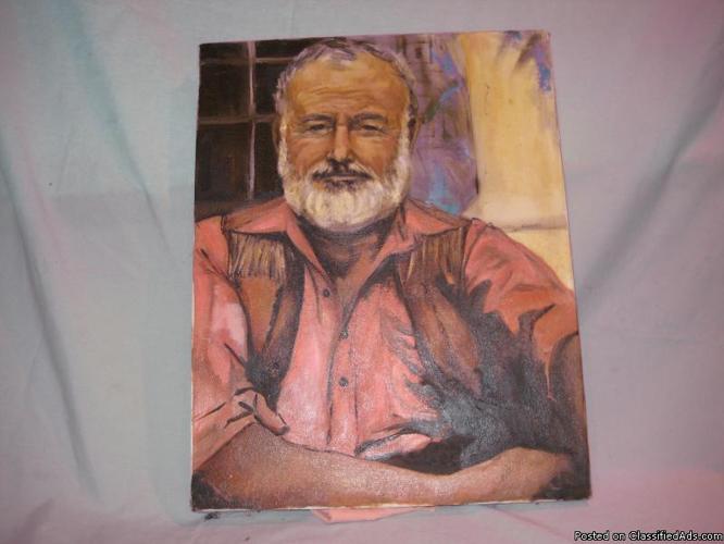 Ernest Hemingway oil painting - Price: 1,ooo.oo