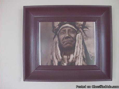 Framed American Indian Print - Price: $30