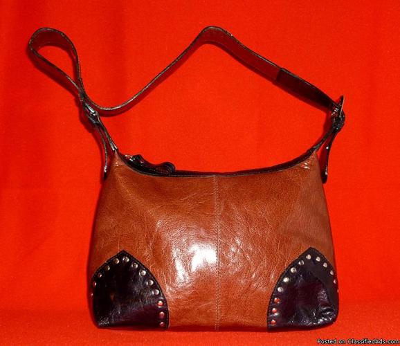 Geniune Leather Brown Handbag - Price: 20.00