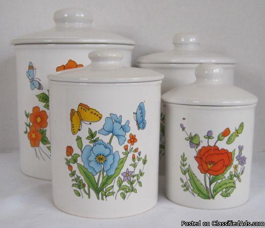 Kitchen Canisters with Matching Coffee Mugs - Price: 8
