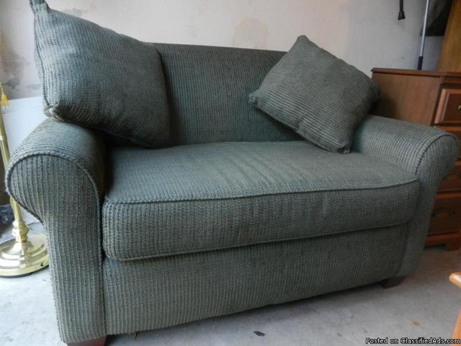Like New Slate Green Twin Sleeper Sofa - Price: $195