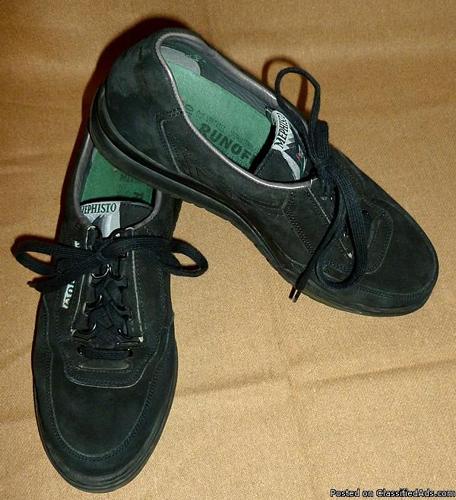 Mephisto Women's Suede Nubuck Black Shoes - size 9 - Price: 75.00