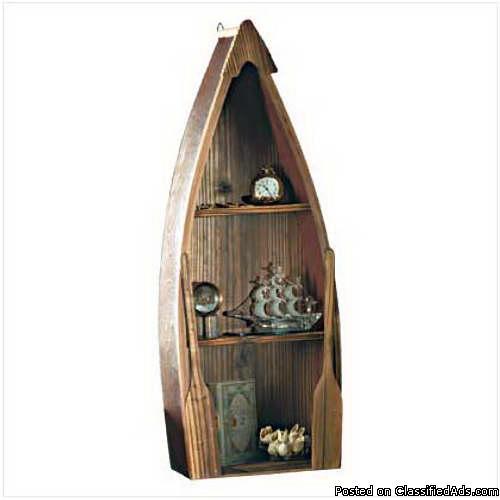 NEW IN THE BOX'ROWBOAT CURIO CABINET AND FREE SHIPPING. - Price: $35.00