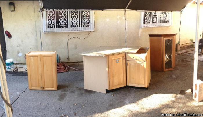 nice kitchen cabinets with granite top - Price: $200 obo