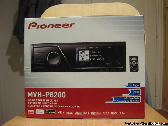 Pioneer Auto Radio Multimedia - MVH-P8200 with remote and USB - Price: $230