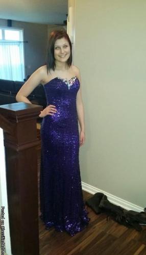 Purple Sequin Prom Dress!