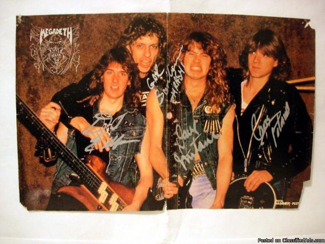 Rare 1985 Megadeth Autographs - Price: 130