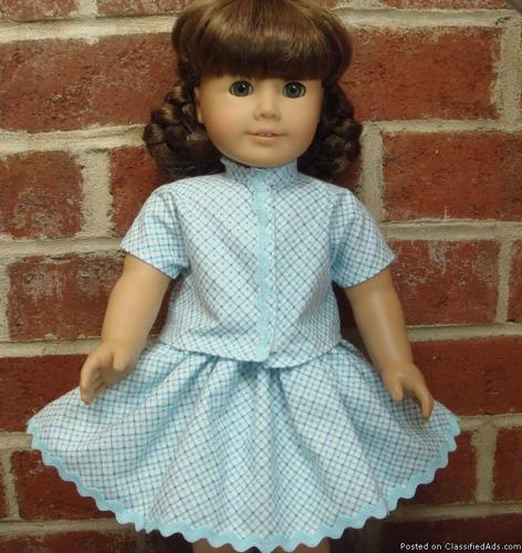 Retro Skirt and Shirt fit American Girls and other 18 inch Dolls. - Price: $12