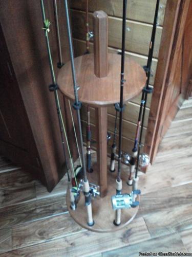 Rustic Custom Fishing Pole Rack - Price: $125.00