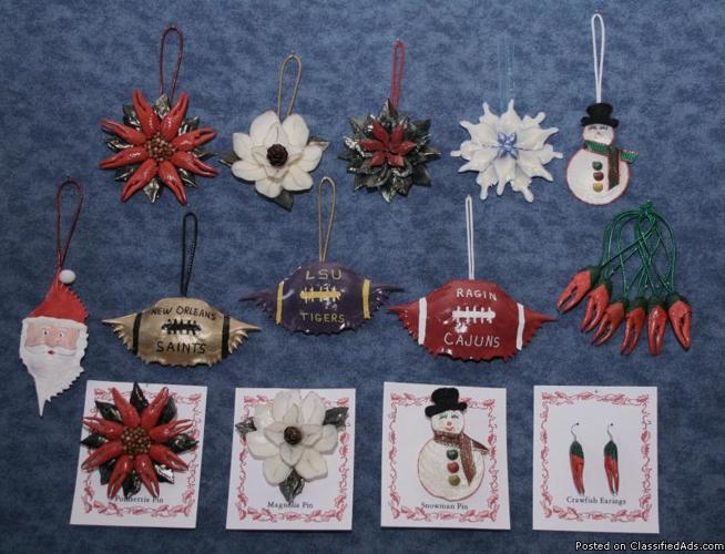 See Ornaments Made by Cajuns In South Louisiana - Price: 1.99