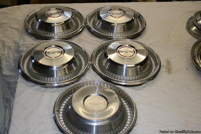 Set of five 1966 Chevy Caprice Hubcaps