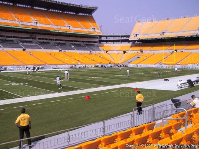 Steeler Season Tickets 4 Section 107 includes parking pass