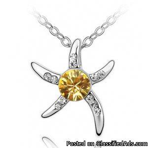 The starfish Love crystal necklace