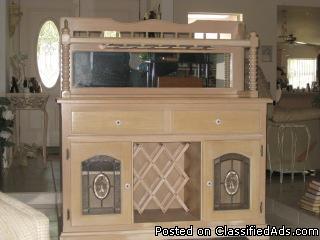 Wood Hutch with Wine Rack- REDUCED PRICE - Price: $125.00