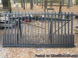 Wrought iron fence panel with hardware - Price: 150.00