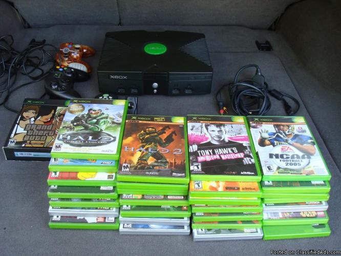 ****XBOX CONSOLE WITH 35 GAMES AND EXTRAS****