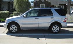 For sale is a 2003 Mercedes ML 350 with 74000 miles on it. It is in very good condition with a clean car fax and title. This is a one owner vehicle that was well taken care of. Silver with gray ash interior. It has the luxury package but no navigation or