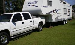 05 Keystone 5th Wheel exc cond new tires[5] awning,1 slide,queen bed,split bath power antenna,day/night blinds for more info call 229 392 4299 also have 03 Chev HD Silverado LT crewcab 2wd 165k will sell as a pkg deal or separately thanks&nbsp;