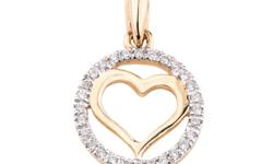 &nbsp;
&nbsp;
This fancy heart pendant has a unique design that features halo pave set. The dazzling of 100% genuine diamonds will capture any woman?s heart . &nbsp;&nbsp;
Retail Value : $436.00
SKU :&nbsp;MP05690Y / MP05690W
Metals :&nbsp;14 KT
Gem Type