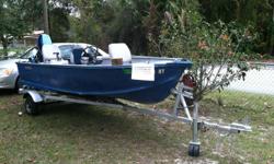 14? Cherokee, 25 hp Evinrude with electric start & new battery, + trailer ~ $1150&nbsp;(352)