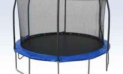 14 Ft. Trampoline Product Points
Give your family the gift that will build memories and keep them active with a Brand New 14 Ft. Custom Trampoline with Safety Enclosure for only $ 329.99 + Tax. This trampoline features a premium High Quality PVC blue
