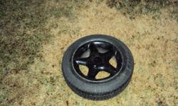 15''black rims with good tires almost new.fits a honda accord 4 wholes rims.
