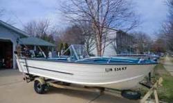 Starcraft Deep V with side console--50hp. Mercury Outboard with power trim/tilt
Trailer with guide bars and new spare tire and wheel
Boat equipped with Eagle Color Graph with surface temp. and speed, 31lb. thrust trolling motor
Boat kept in Garage all the