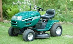 PERFECT! 17 B+S IC Engine, 42" deck, 6-speed, Orig. owner, all manuals/receipts, 100% ready to perform!
Needs nothinsave a lawn to mow. New battery, tires, blades and switched lights.
$525.00 OBO. Call Paul @ 414 530 5757