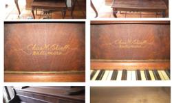 Here from the Mid 1940's is a Beautiful " CHAS.M STIEFF " out of Baltimore Maryland Piano, ALL ORGINAL !! IVORY KEYS !! The Piano wood has been restored and tuned, but has not been played in a couple of years, in Beautiful shape !! See scans !! Considered