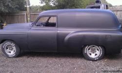 1953 chevy sedan delivery,fully custom front end,4-link 9inch w/chevy axles,4whl disc.flaming river stainless tilt column, billet wheel.all three door handles shaved,frenched headlights,and ant.many new parts in boxes.ron francis wiring harness w/fuse