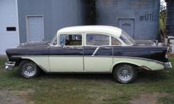 1956 chevy 210 4- door car. all mechanical is done. drive anywhere. e-mail for more details.