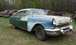 1956 Pontiac Chieftain 2 Door Hardtop This is a rare project car and it ran when it was parked. This has the Strato Streak V8, has rust in the trunk floor and front floor - otherwise very solid, very few dents and quite complete. This Classic is priced