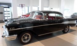 1957 Chevrolet Belair Black over Red. Family owned for the last 40 years. This is top quality condition and could &nbsp;not be duplicated at this price. 350 V8 Matched to a 5 Speed Transmission, Vintage Air, Power Steering and Brakes. Dont miss this