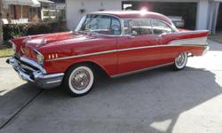1957 Chevrolet Bel Air 2 Door Hardtop,, 283 V-8,, power pak,, automatic, Red, red & black interior, new tires, new paint, new interior, new exhaust, much more,, sell for $45,000.00 cash USD,, may take part trade,, call 281-583-5344,,